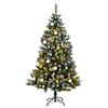 vidaXL Sapin de No&euml;l artificiel articul&eacute; 300 LED et boules 210 cm