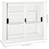vidaXL Armoire à portes coulissantes Blanc 90x40x90 cm Acier