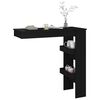 vidaXL Table de bar murale Noir 102x45x103,5 cm Bois d'ingénierie