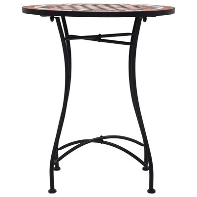 vidaXL Table de bistro mosaïque Marron 60 cm Céramique