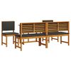 vidaXL Ensemble bistro de jardin 5 pcs Marron Bois d'Acacia Massif
