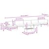 vidaXL Ensemble de Canap&eacute;s Uni 6 pcs Taupe Bois d'Acacia Massif