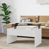 vidaXL Table basse blanc brillant 80x50,5x41,5 cm bois d'ingénierie