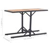 vidaXL Table de jardin Noir Bois d'acacia solide et r&eacute;sine tress&eacute;e