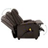 vidaXL Fauteuil de massage &eacute;lectrique marron similicuir
