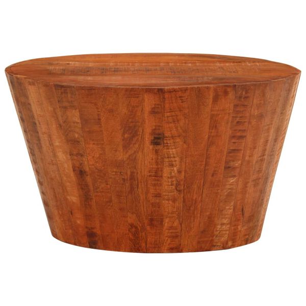 vidaXL Table basse Ø 52x30 cm bois de manguier brut massif