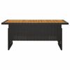 vidaXL Table de jardin noir 100x50x43/63 cm acacia et r&eacute;sine tress&eacute;e