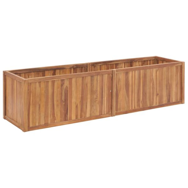 vidaXL Lit sur&eacute;lev&eacute; de jardin 200x50x50 cm Bois de teck solide