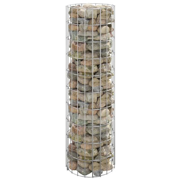 vidaXL Poteau &agrave; gabion circulaire Acier galvanis&eacute; &Oslash;30x100 cm