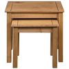vidaXL Tables gigognes 2 pcs Bois de pin massif Assortiment Panama