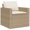 vidaXL Salon de jardin avec coussins 4 pcs beige r&eacute;sine tress&eacute;e