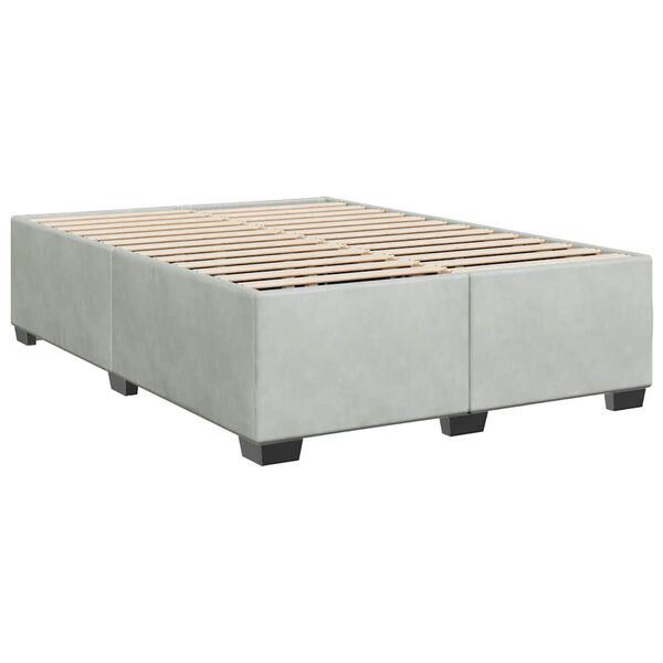 vidaXL Cadre de lit sans matelas gris clair velours