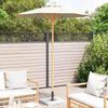 vidaXL Parasol de jardin Blanc cr&egrave;me &Oslash; 270 x 260 cm Bambou