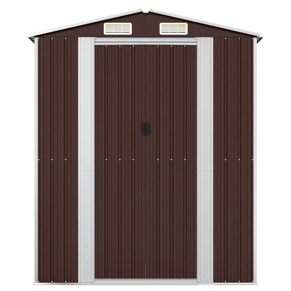 vidaXL Abri de jardin Marron foncé 192x108x223 cm Acier galvanisé