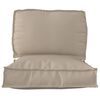 vidaXL Set de coussins de palette 2 pcs Taupe Tissu Oxford