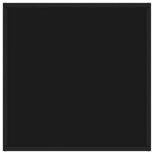 vidaXL Table basse Noir avec verre noir 60x60x35 cm