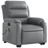 vidaXL Fauteuil inclinable de massage électrique gris similicuir