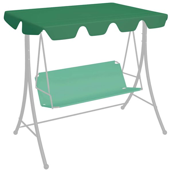 vidaXL Toit de rechange de balan&ccedil;oire vert 188/168x145/110 cm