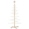 vidaXL Arbre de No&euml;l en bois pour d&eacute;coration 125 cm bois massif de pin