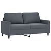 vidaXL Canap&eacute; &agrave; 2 places Gris fonc&eacute; 140 cm Velours