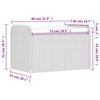 vidaXL Banc de rangement avec coussin noir 80x51x52 cm résine tressée