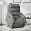 vidaXL Fauteuil inclinable de massage électrique gris foncé tissu