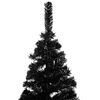 vidaXL Arbre de No&euml;l artificiel pr&eacute;-&eacute;clair&eacute; et boules noir 240 cm PVC
