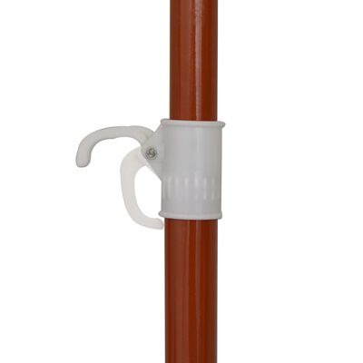 vidaXL Parasol de jardin avec mât en acier 180 cm taupe