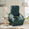 vidaXL Fauteuil inclinable de massage électrique vert foncé tissu