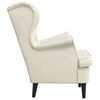vidaXL Fauteuil blanc cr&egrave;me velours