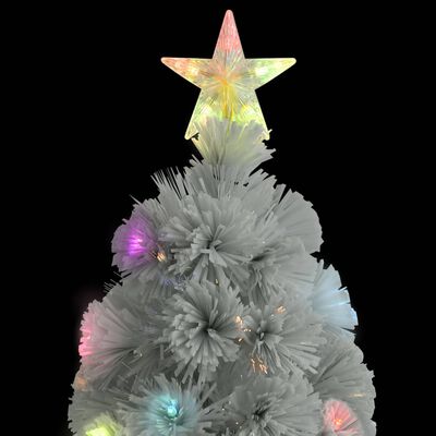 vidaXL Sapin de Noël artificiel avec LED blanc 120 cm fibre optique