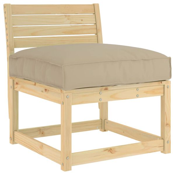 vidaXL Coussin Taupe 70 x 70 x 12 cm Tissu Oxford