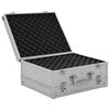 vidaXL Mallette pour arme &agrave; feu Aluminium ABS Argent&eacute;