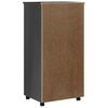 vidaXL Armoire roulante avec tiroirs MOSS gris bois de pin solide