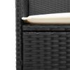 vidaXL Chaises de jardin coussins lot de 2 noir r&eacute;sine tress&eacute;e et bois