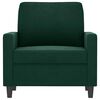 vidaXL Fauteuil Vert foncé 60 cm Velours