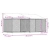 vidaXL Cage pour chien avec toit et portes gris 4x2x2m acier galvanisé