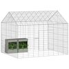 vidaXL Cage pour lapins Argent 400 x 78 x 78 cm Acier galvanis&eacute;