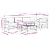 vidaXL Salon de jardin 6 pcs avec coussins bois massif