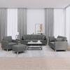 vidaXL Ensemble de canap&eacute;s 4 pcs coussins gris fonc&eacute; tissu