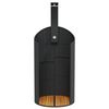 vidaXL Douche d'ext&eacute;rieur noir 100x100x241,5 cm poly rotin bois acacia