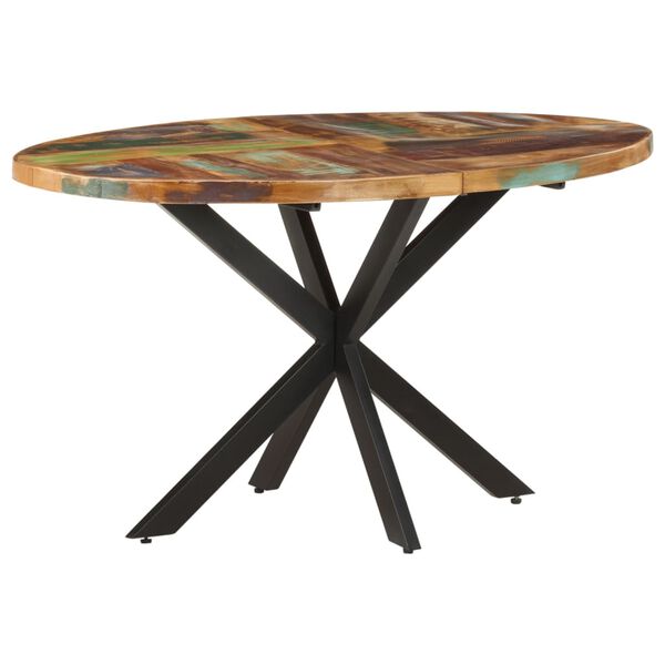 vidaXL Table à manger 140x80x75 cm Bois de récupération massif