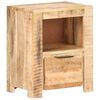vidaXL Table de chevet 40x30x50 cm Bois de manguier brut