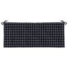 vidaXL Coussin de banc de jardin carreaux noir 120x50x7 cm tissu