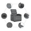 vidaXL Fauteuil inclinable gris similicuir