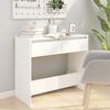 vidaXL Table console Blanc 89x41x76,5 cm Acier