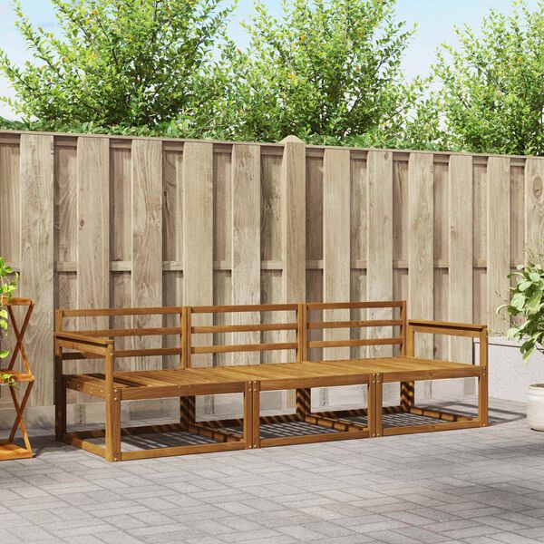 vidaXL Ensemble de canap&eacute;s d'ext&eacute;rieur 3 pcs Naturel et Anthracite