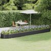 vidaXL Lit sur&eacute;lev&eacute; de jardin Acier galvanis&eacute; Anthracite