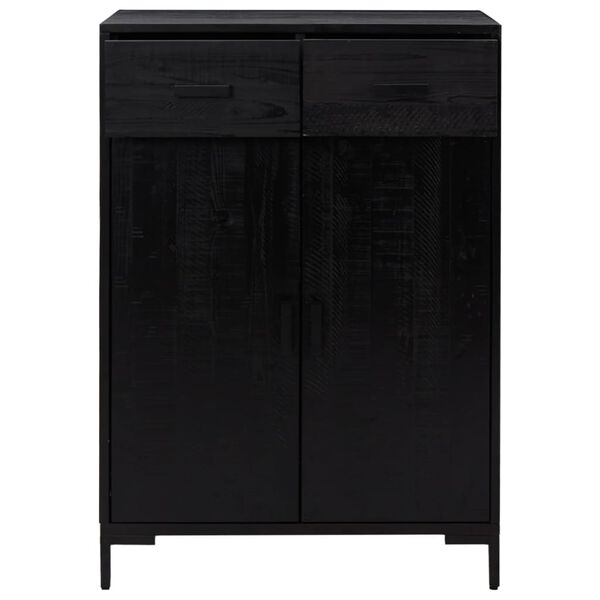 vidaXL Étagère à chaussures Noir 75x40x110 cm Bois pin massif