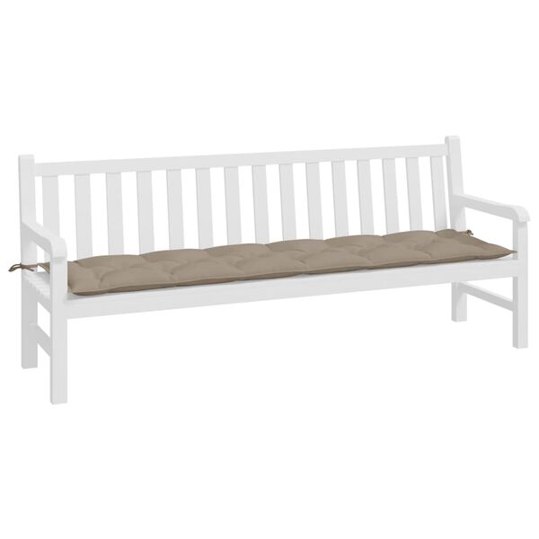 vidaXL Coussin de banc de jardin taupe 200x50x7 cm tissu oxford